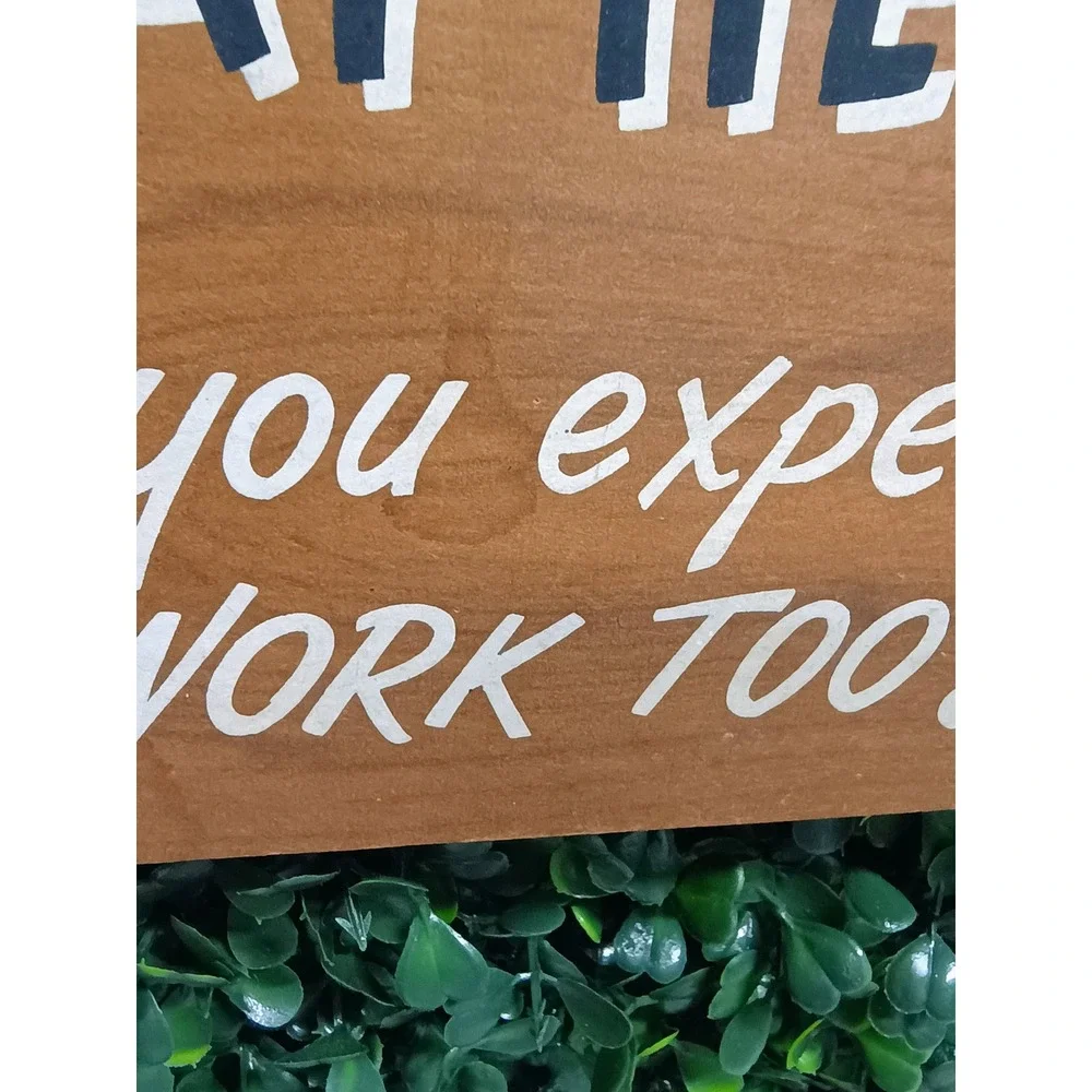 Vintage 1957 Plak Kard Humorous Office Sign Postcard Work Humor Racine Wisconsin